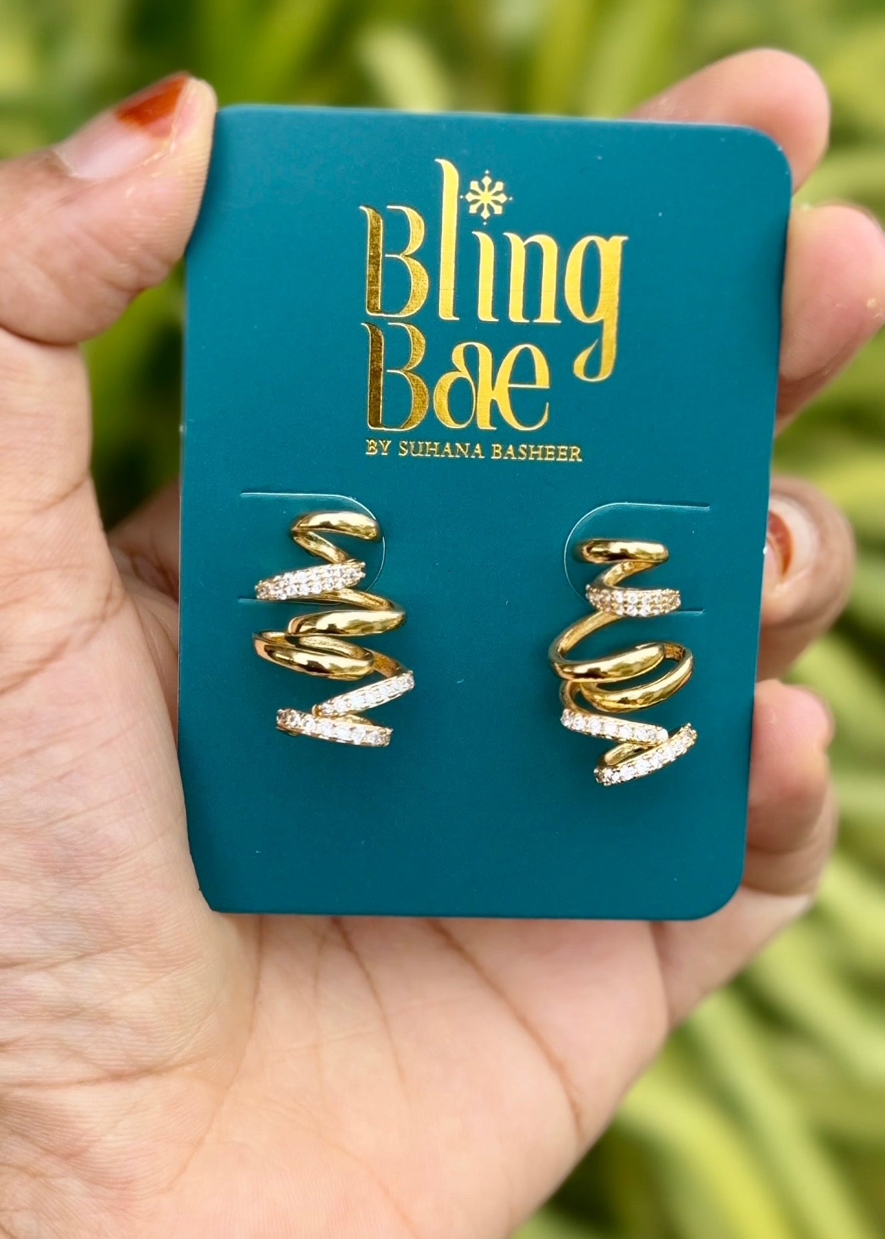 Twisted Crystal Wrap Earrings