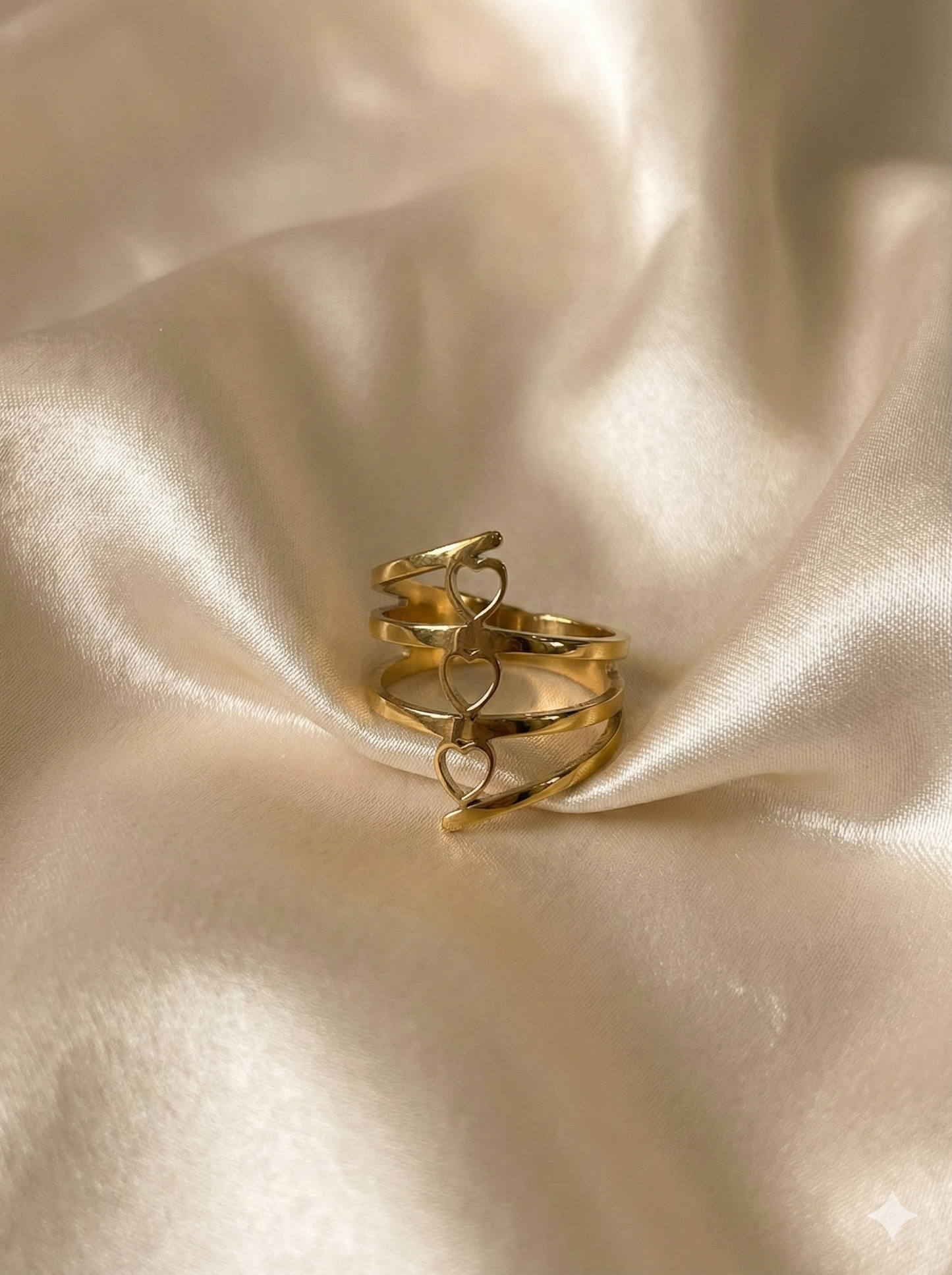 The Triple Heart Wrap Rings