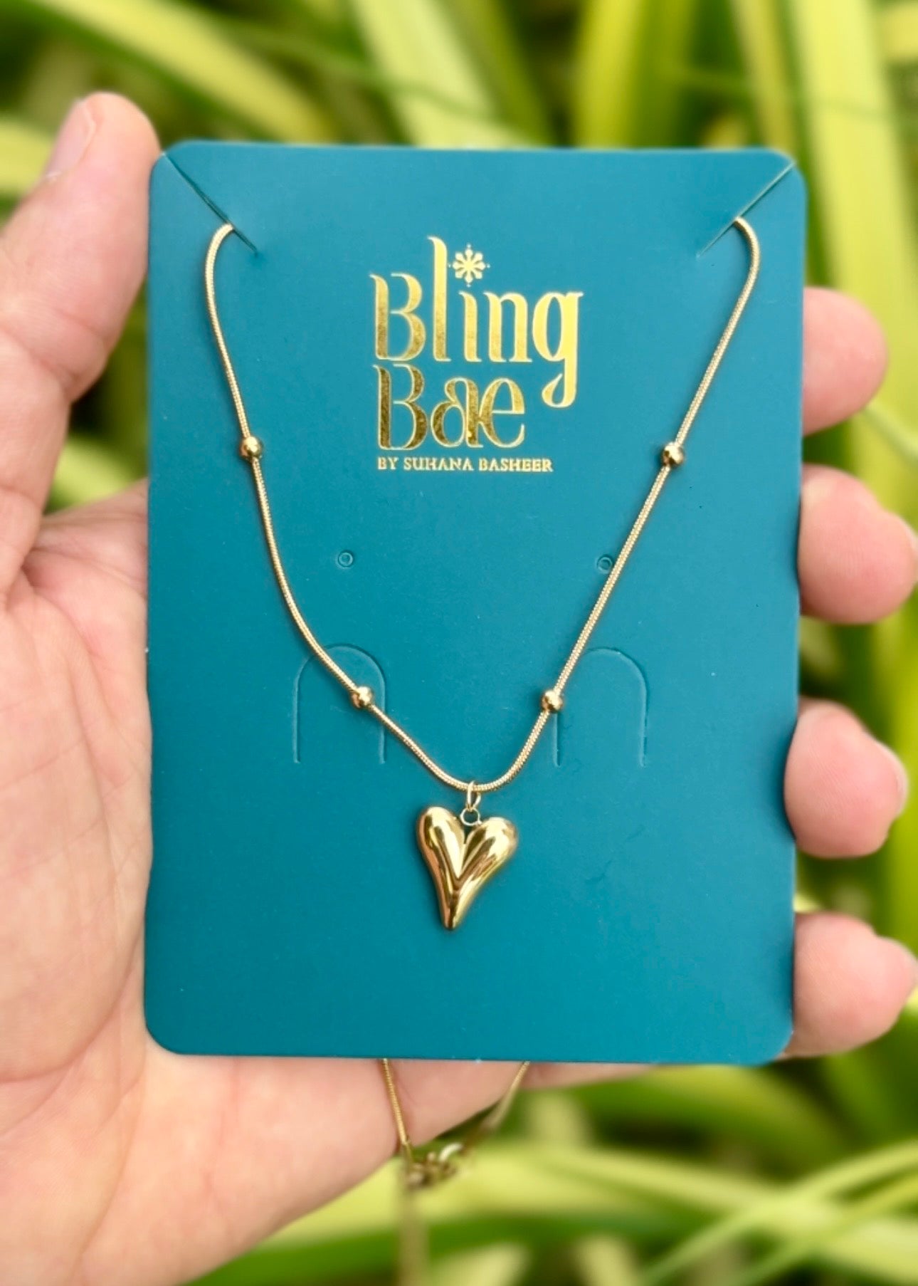 Golden Heart Pendant Necklace 💛✨