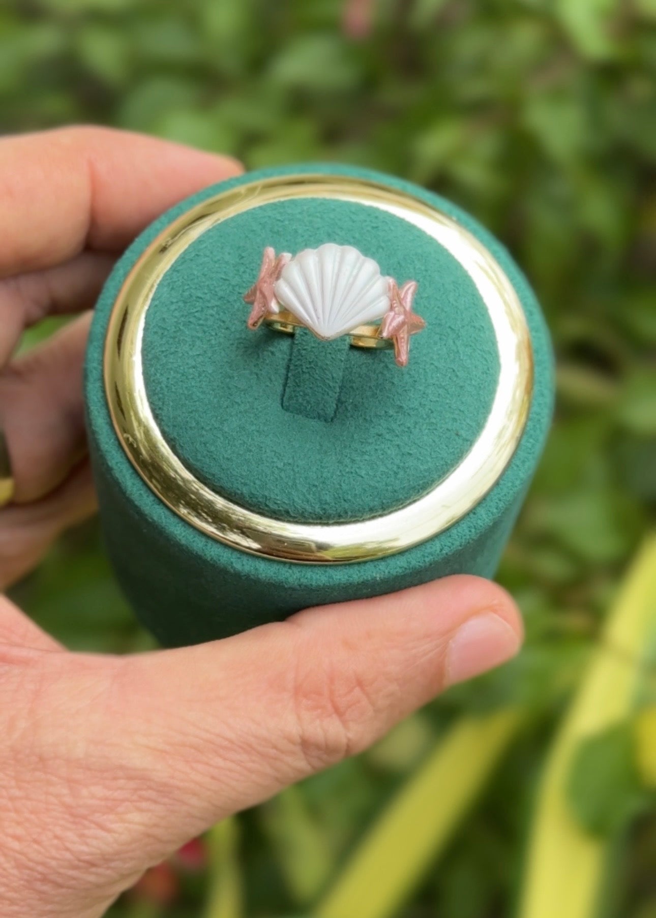 Ocean Pearl Shell Rings (Adjustable)