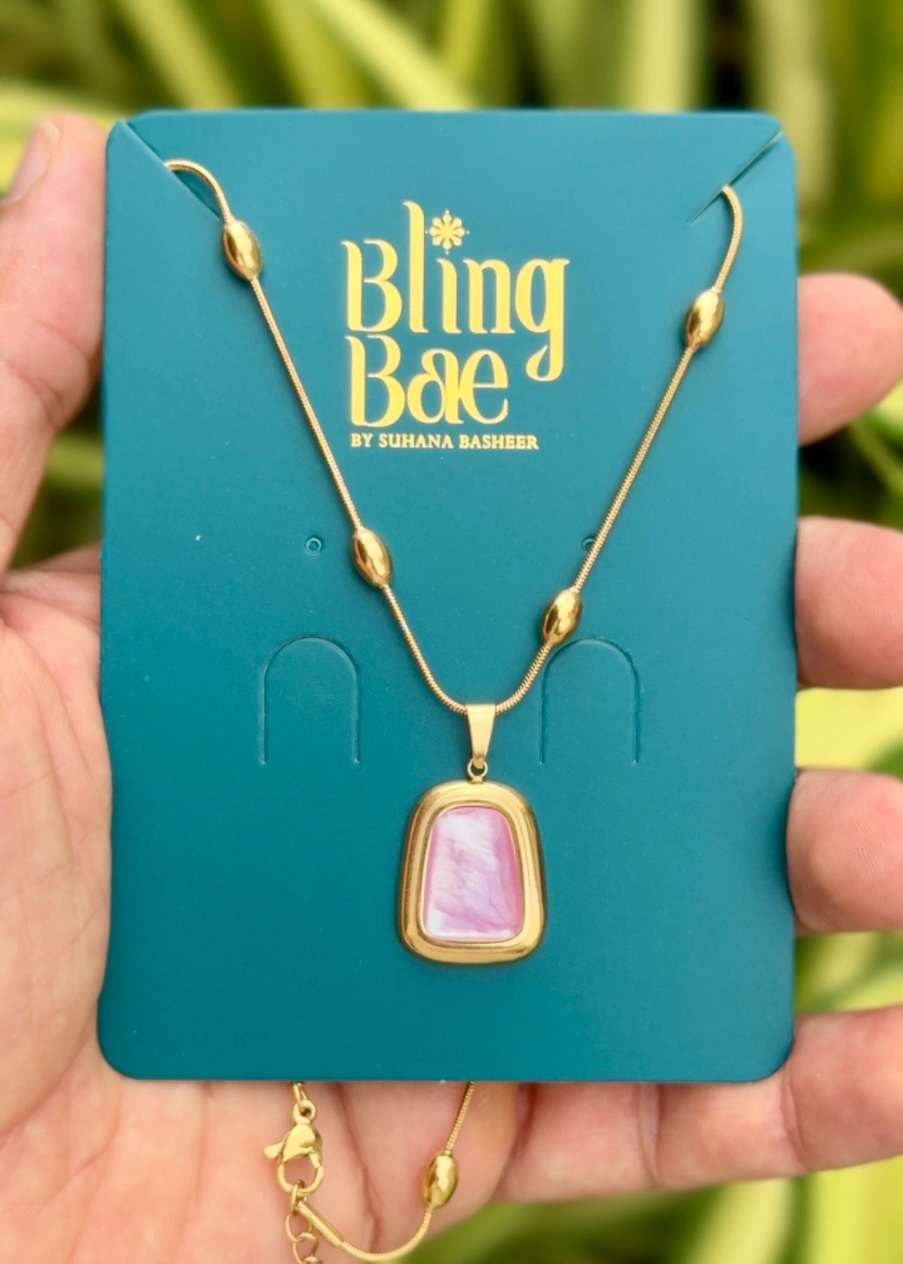 Rose Aura Pendant Necklace ✨ (316L Grade)