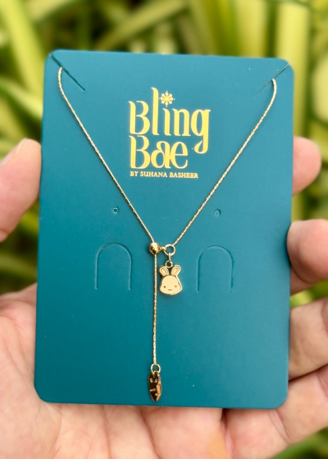 Bunny Charm Drop Necklace ✨ (316L Grade)