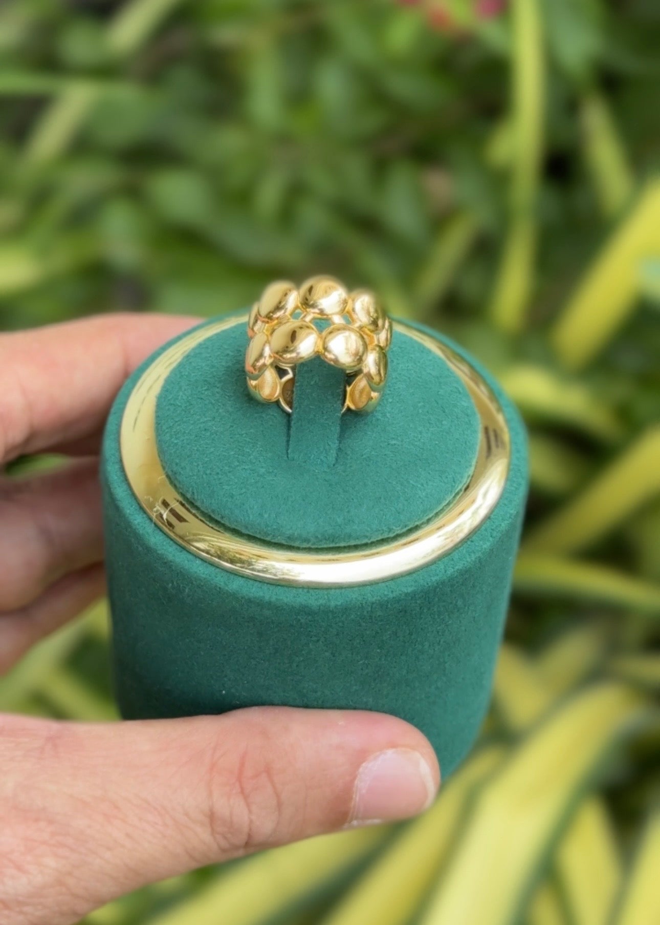 Golden Bubble Luxe Rings (Adjustable)