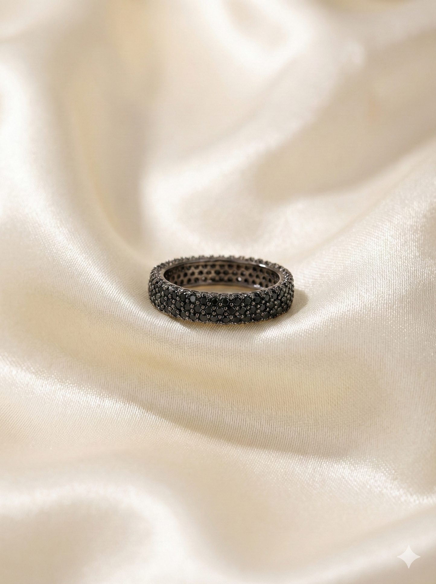 Midnight Pave Band Rings