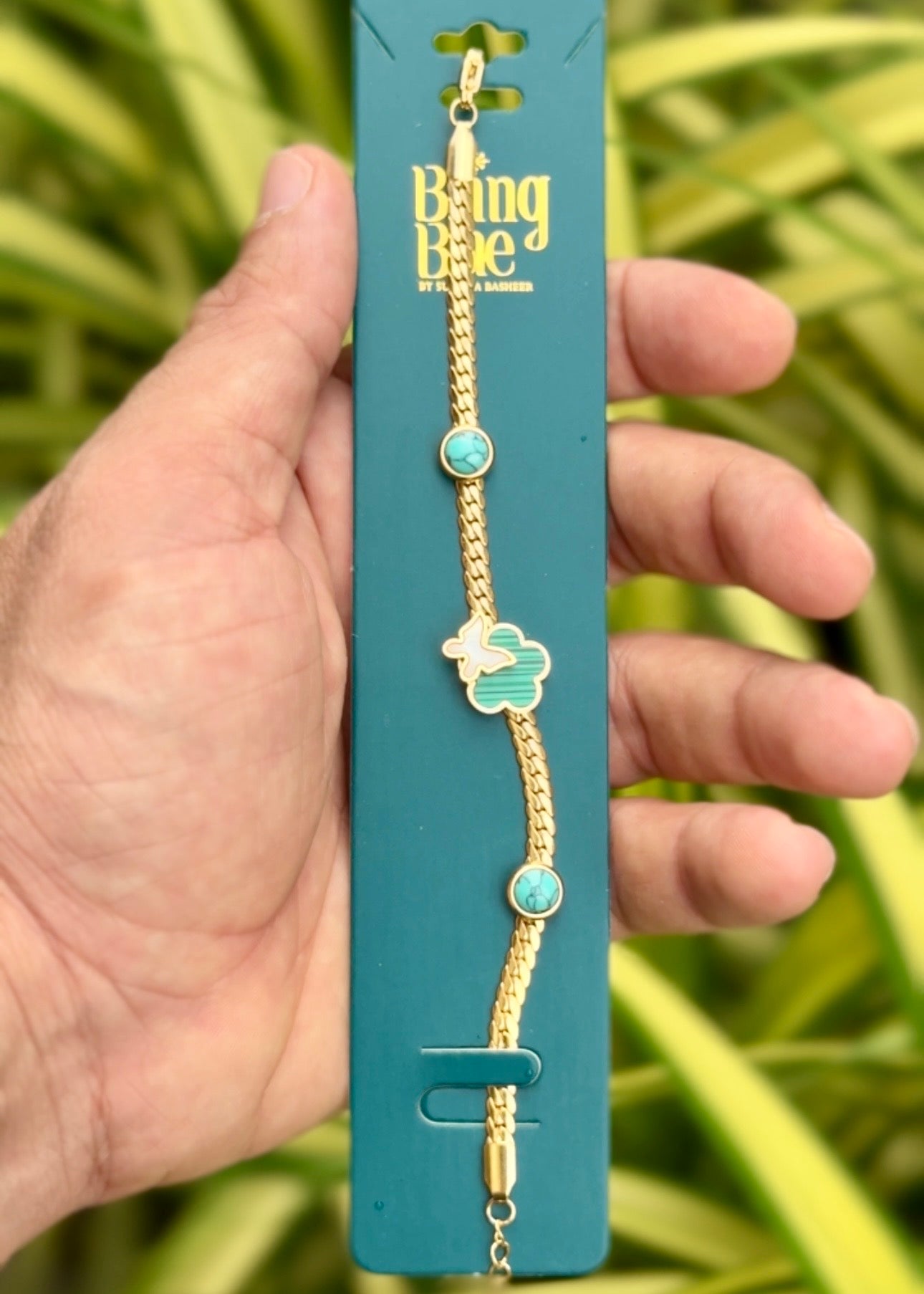 Turquoise Butterfly Bloom Bracelet 🦋✨