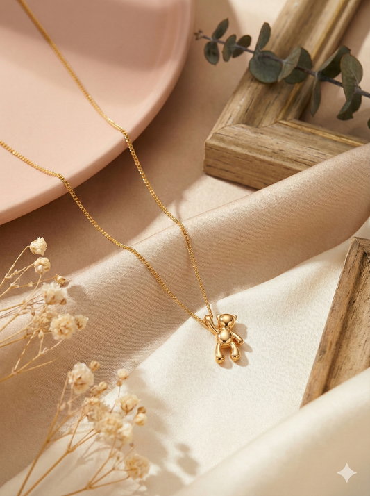Golden Teddy Necklace