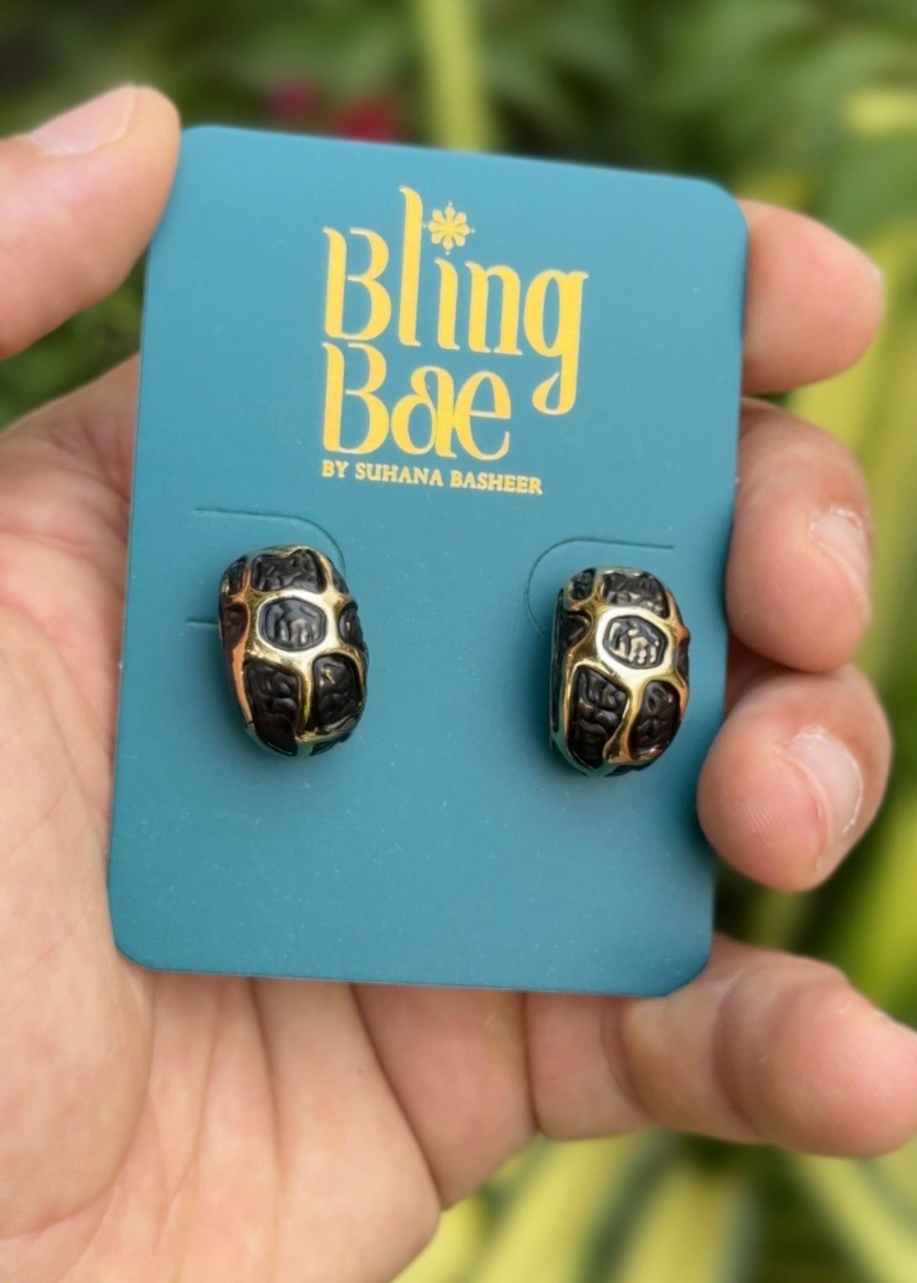 Midnight Mosaic Studs