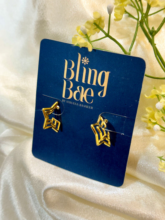 Abstract Star Outline Earrings