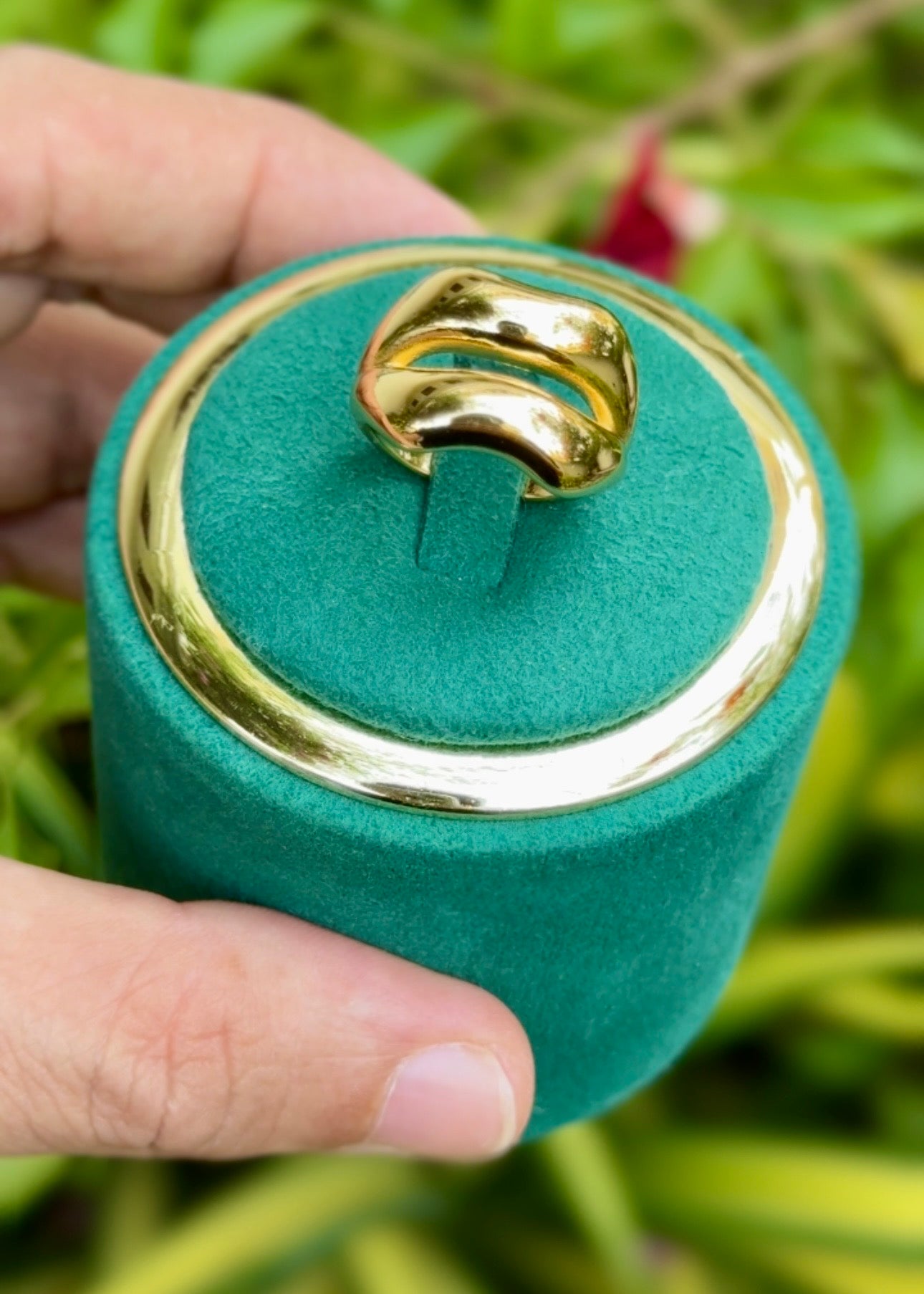 Golden Wave Statement Rings (Adjustable)