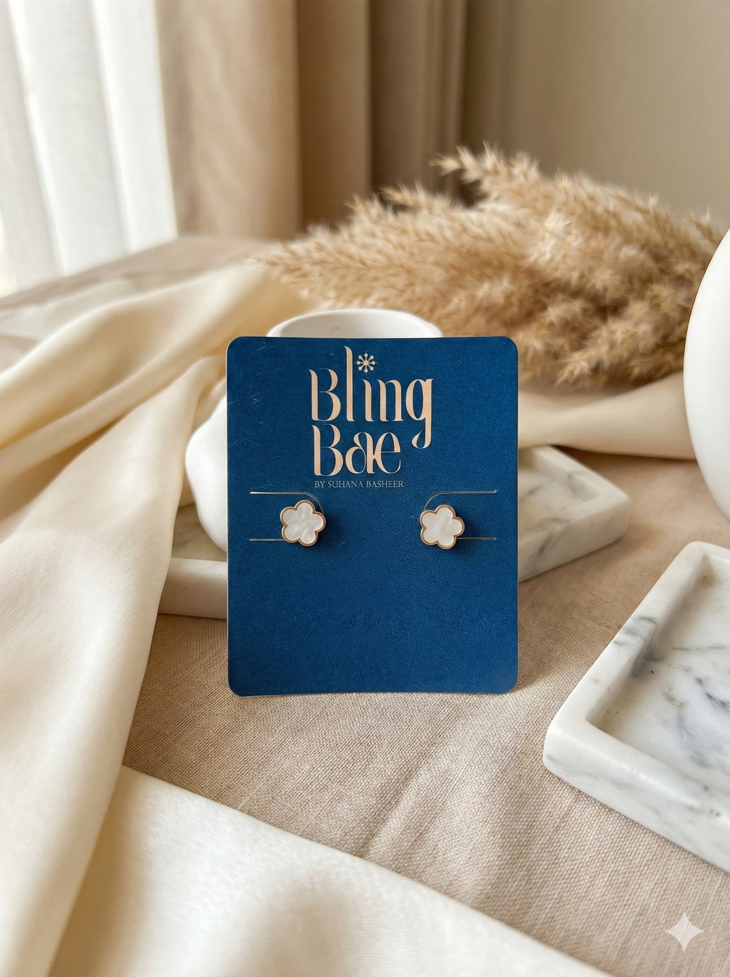 Ivory Bloom Studs