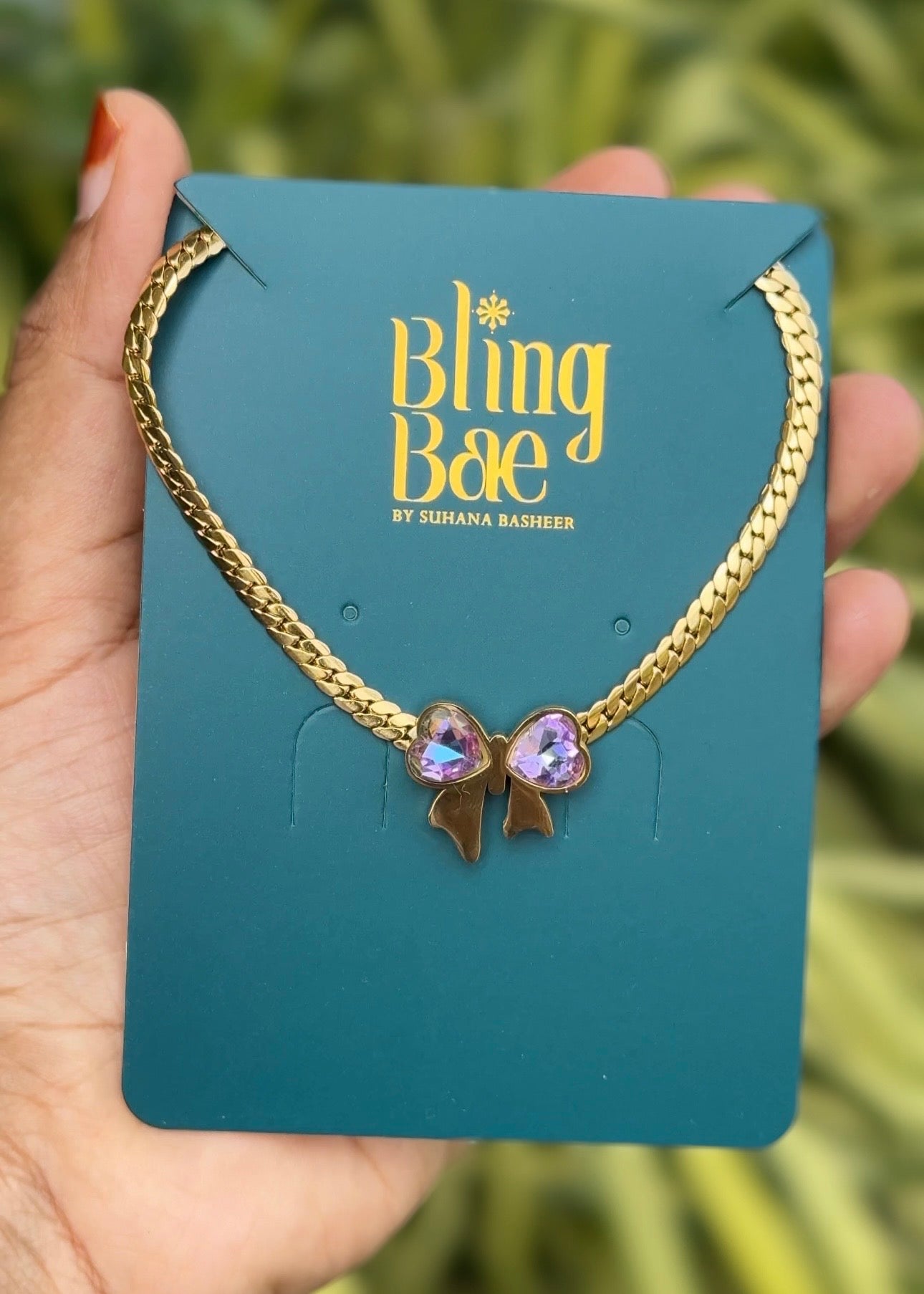 Lavender Love Knot Necklace