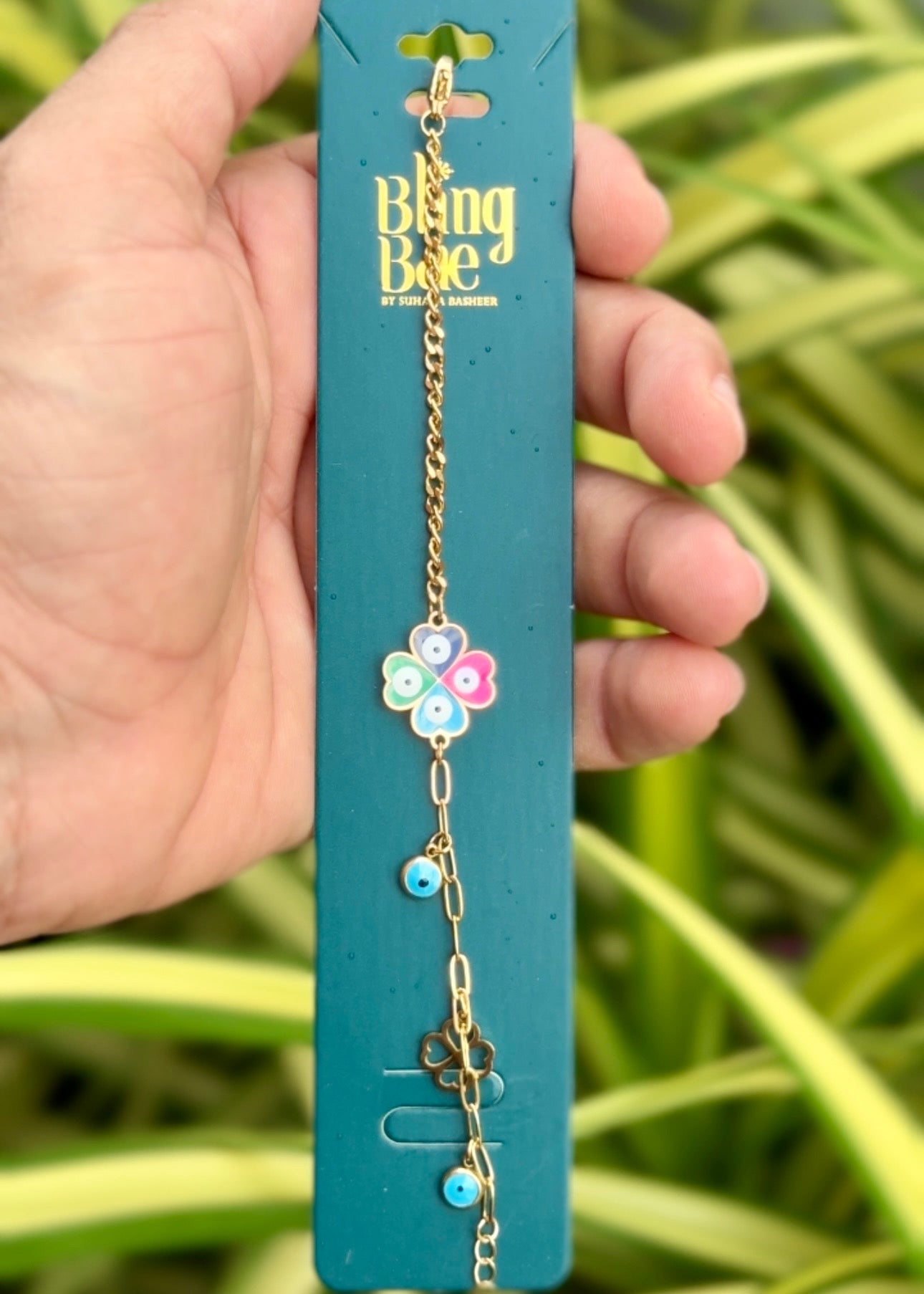 Lucky Clover Evil Eye Bracelet 🧿🍀✨