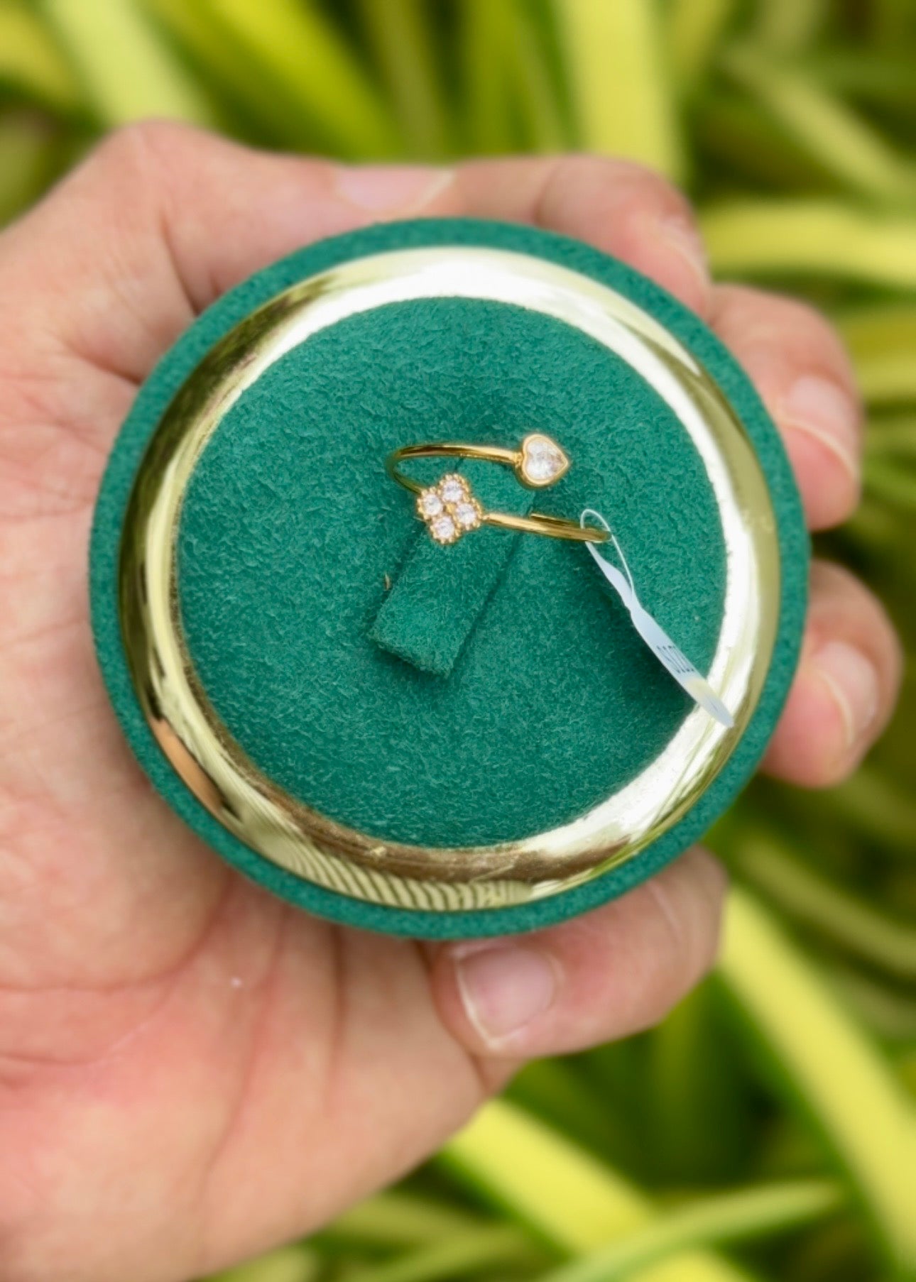 Heart Bloom Open Ring 💖✨ (316L Grade)