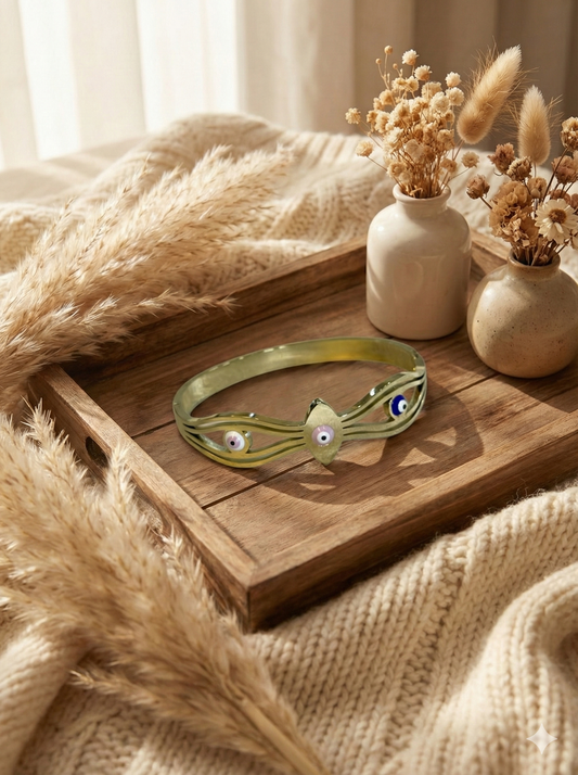 Evil Eye Aura Cuff Bangle