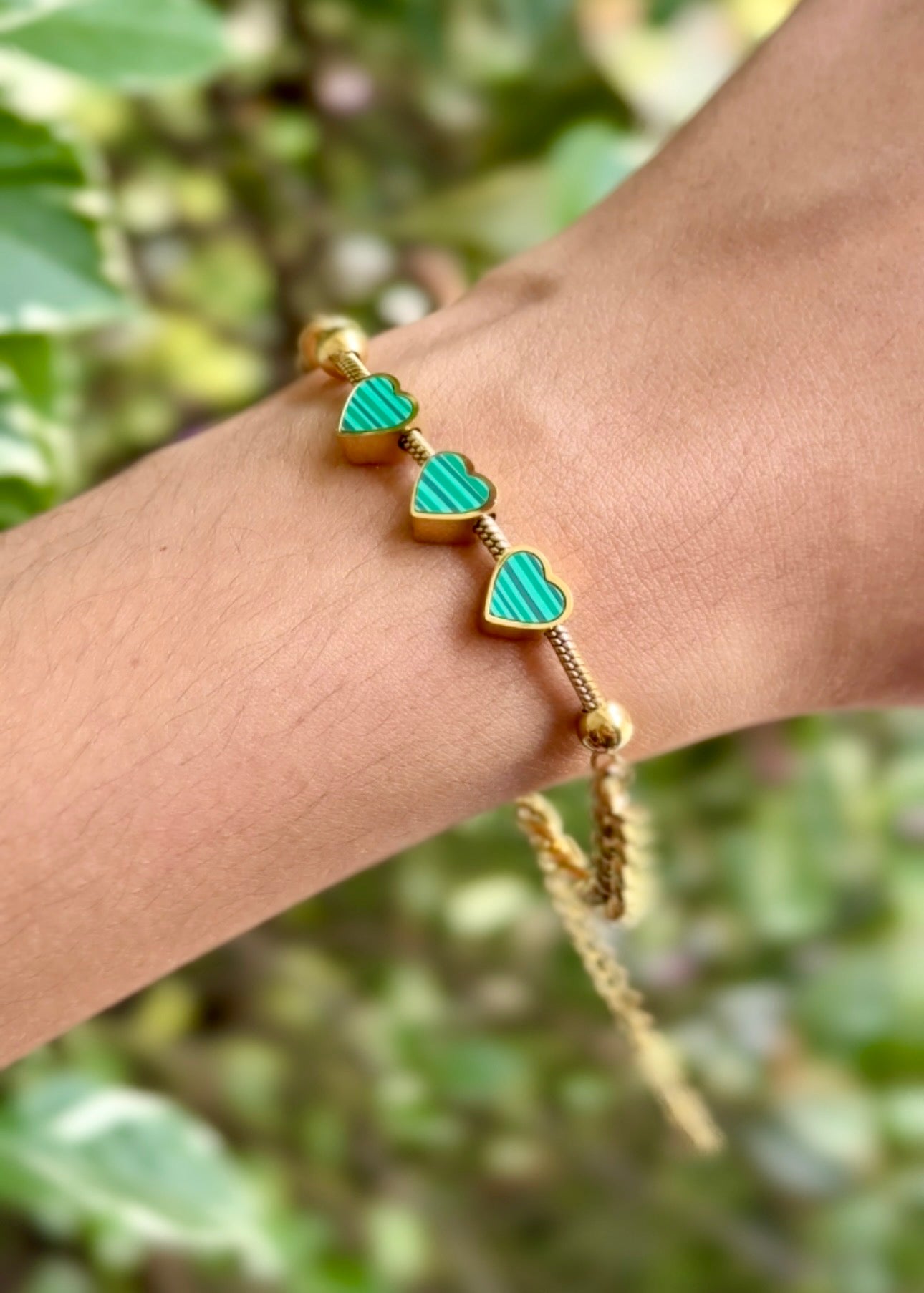 Emerald Heartline Bracelets πβ¨