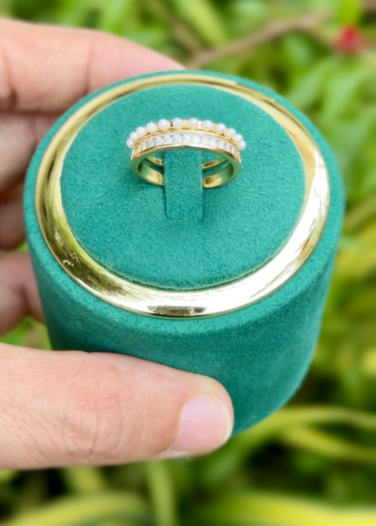 Pearl Baguette Luxe Rings (Adjustable)