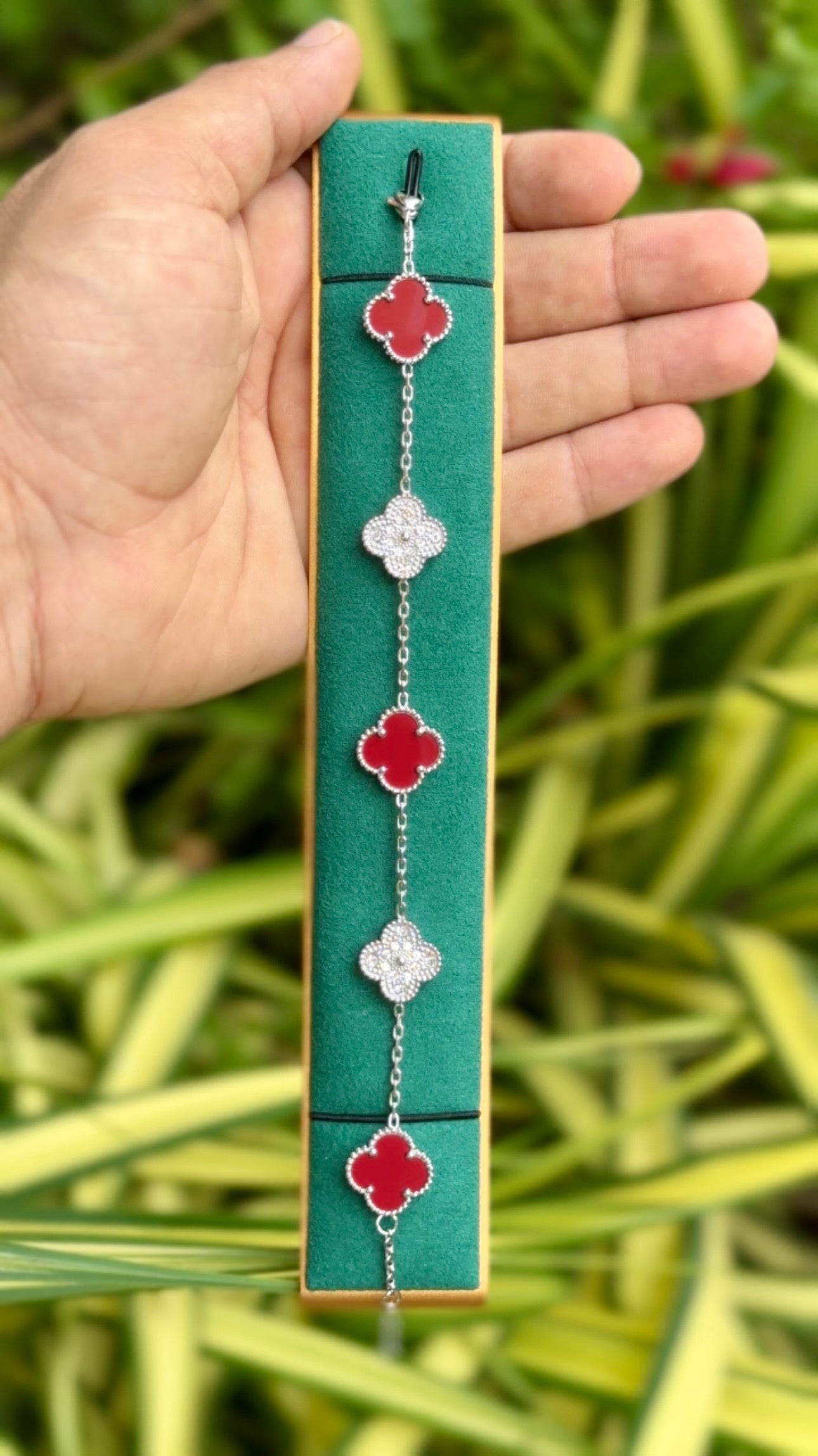 Ruby Frost Clover Bracelets ❤️ (316L Grade)