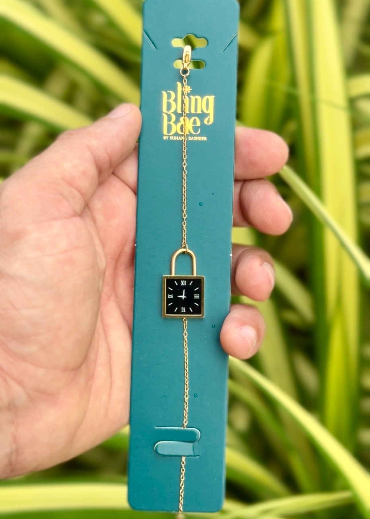 Lock Clock Charm Bracelet 🖤✨