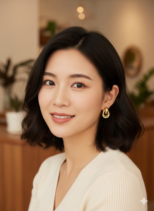 Petite Linked Circle Studs