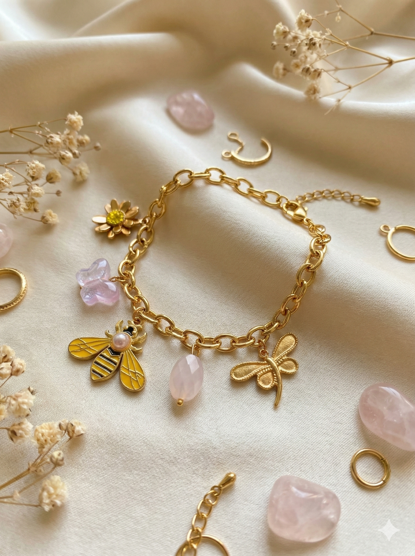 Golden Garden Charm Bracelets