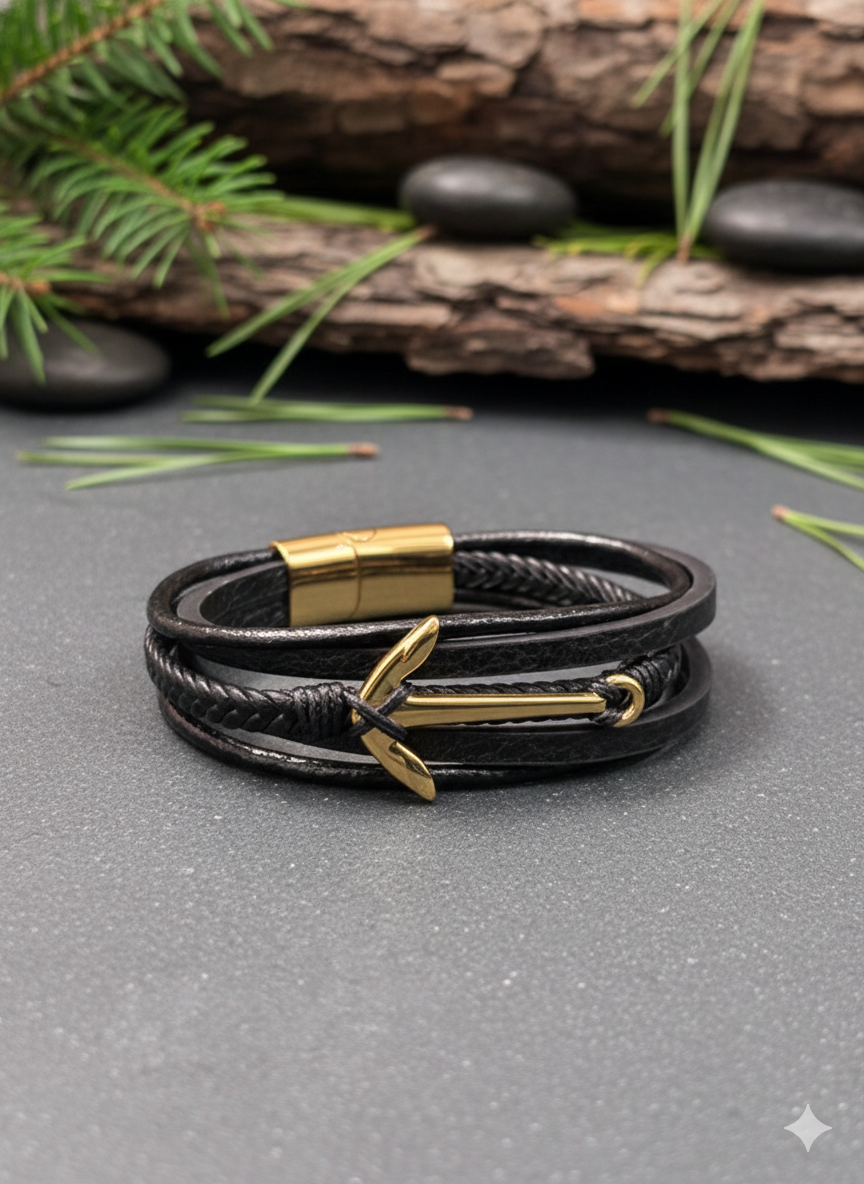 Aurelius Anchor Noir Wristbands
