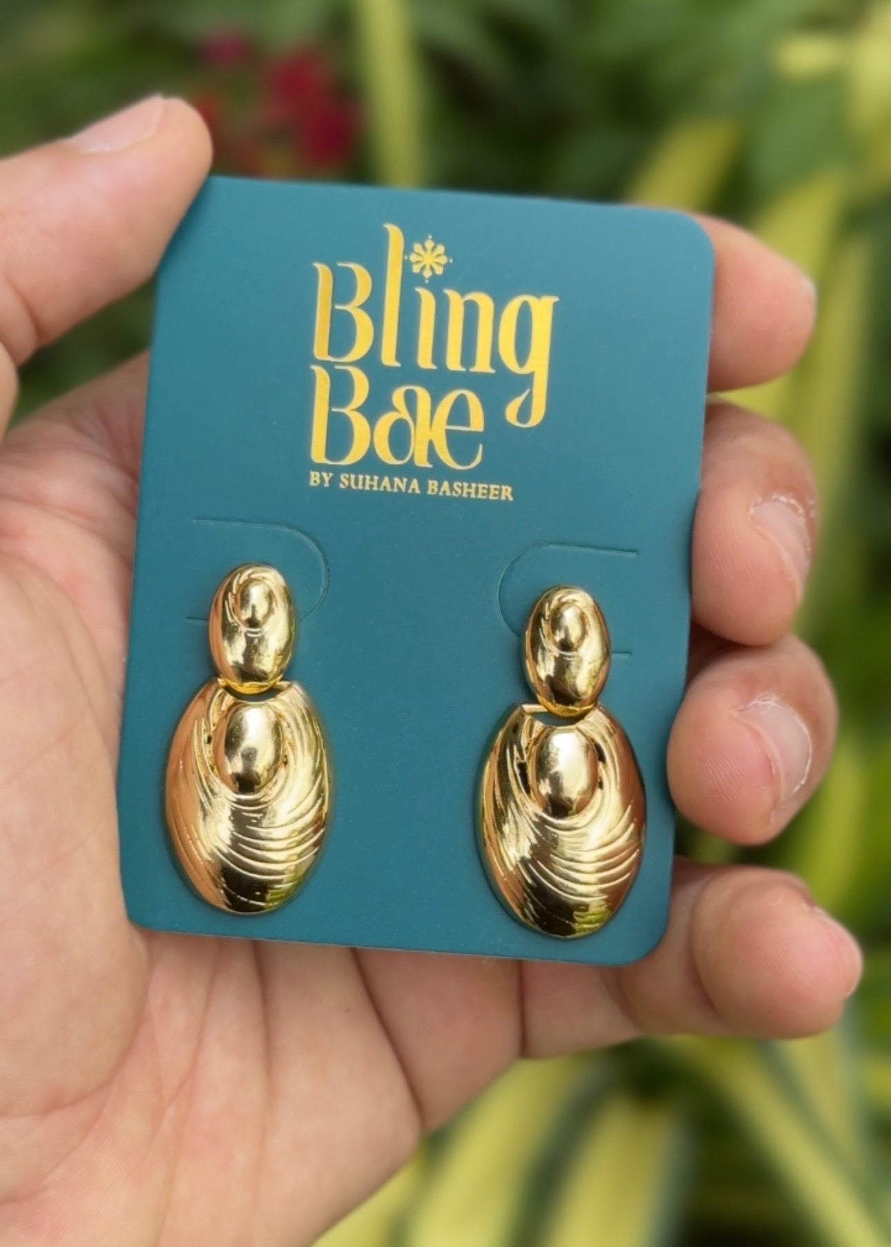 Golden Aura Drop Earrings