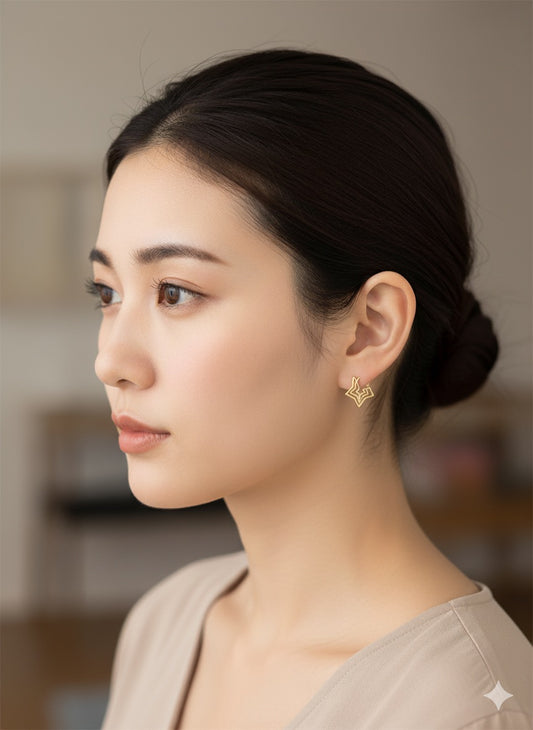 Abstract Star Outline Earrings