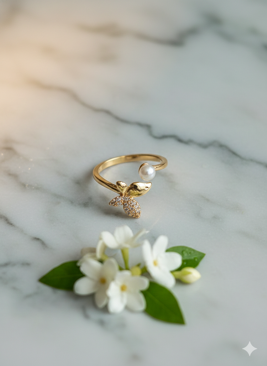 Dewdrop & Wing Rings (Adjustable)