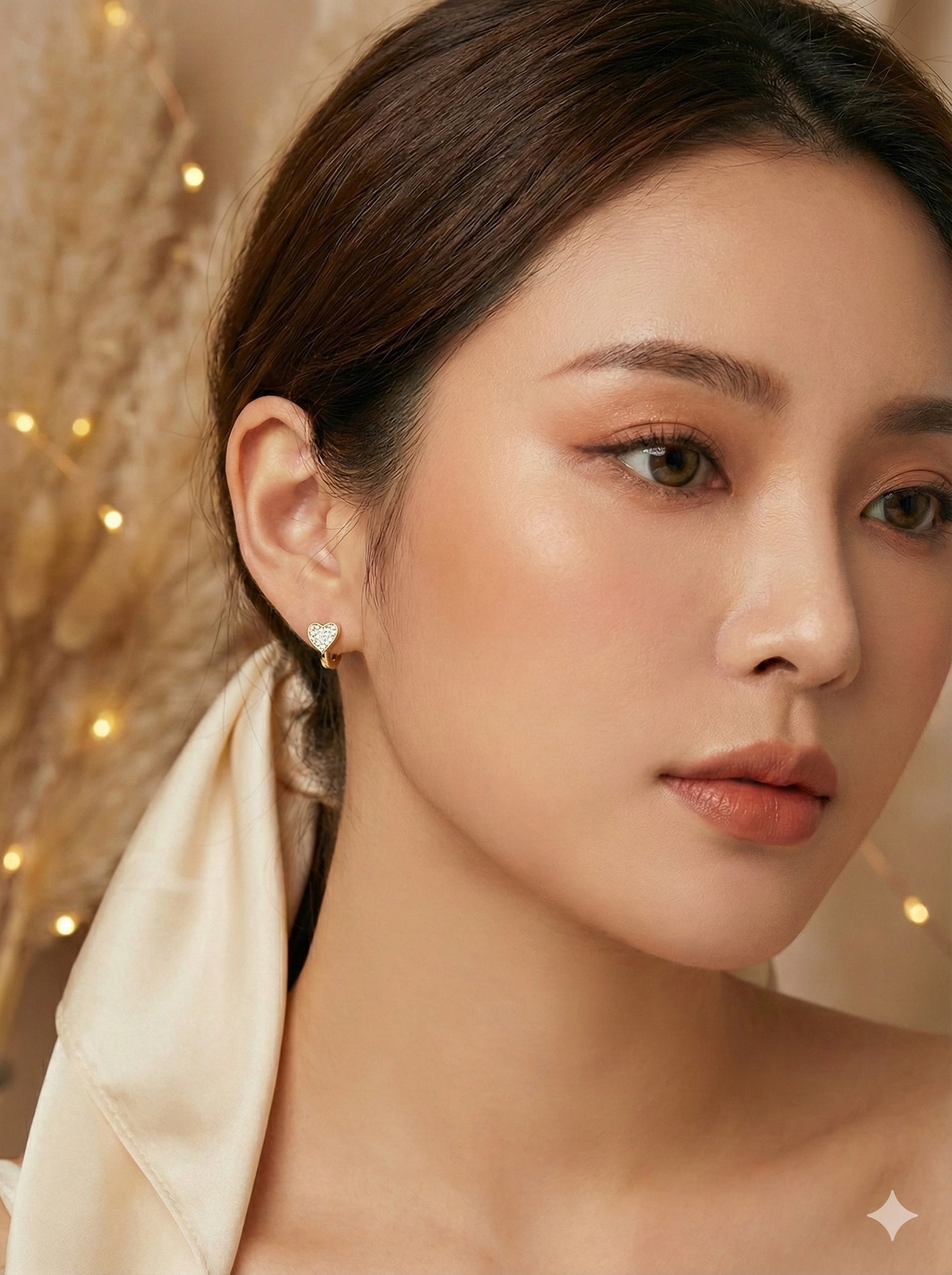 Sweetheart sparkle Huggies Earrings