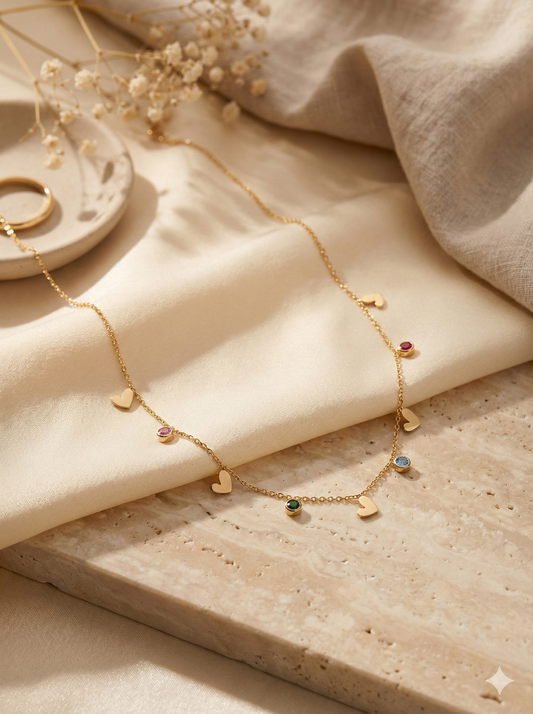 Gemstone Love Necklace