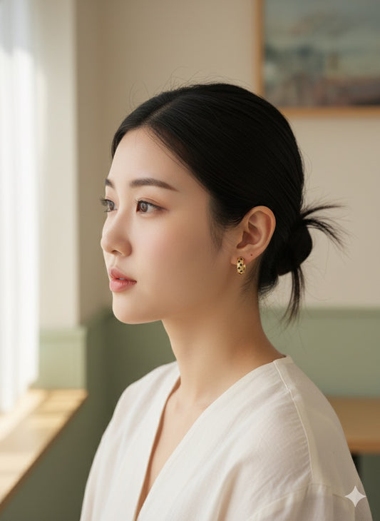 Patterned Hoop Earrings