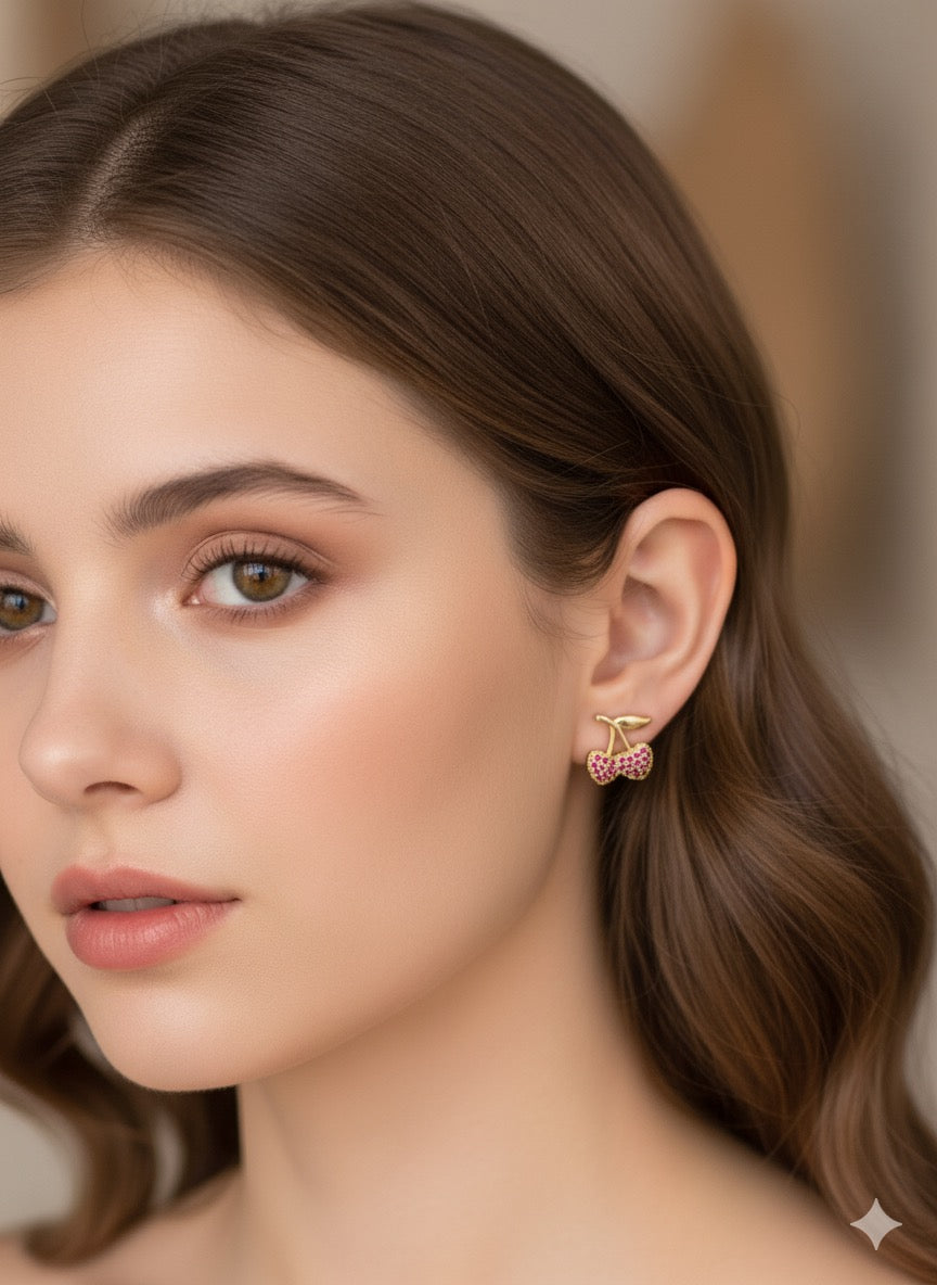 Cherry Stud Earrings