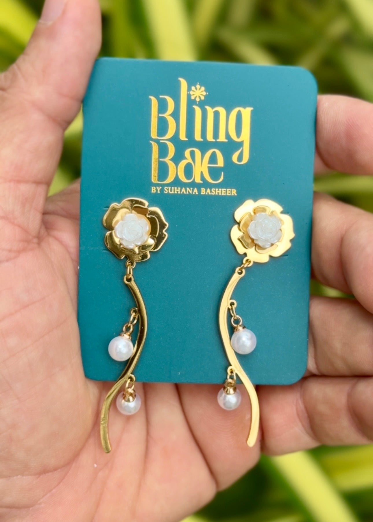 Pearl Rose Cascade Earrings ✨