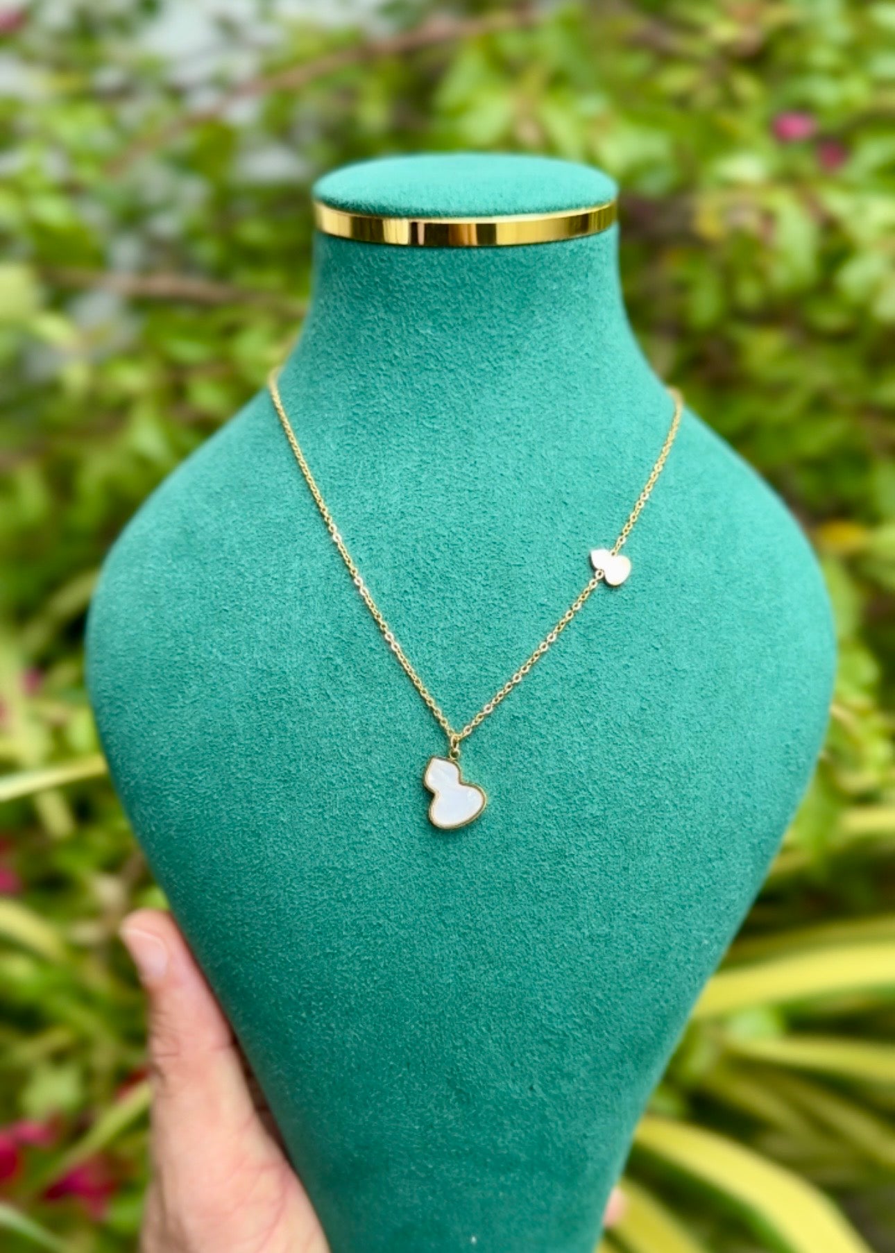 Minimal Clover Charm Necklace 🤍✨