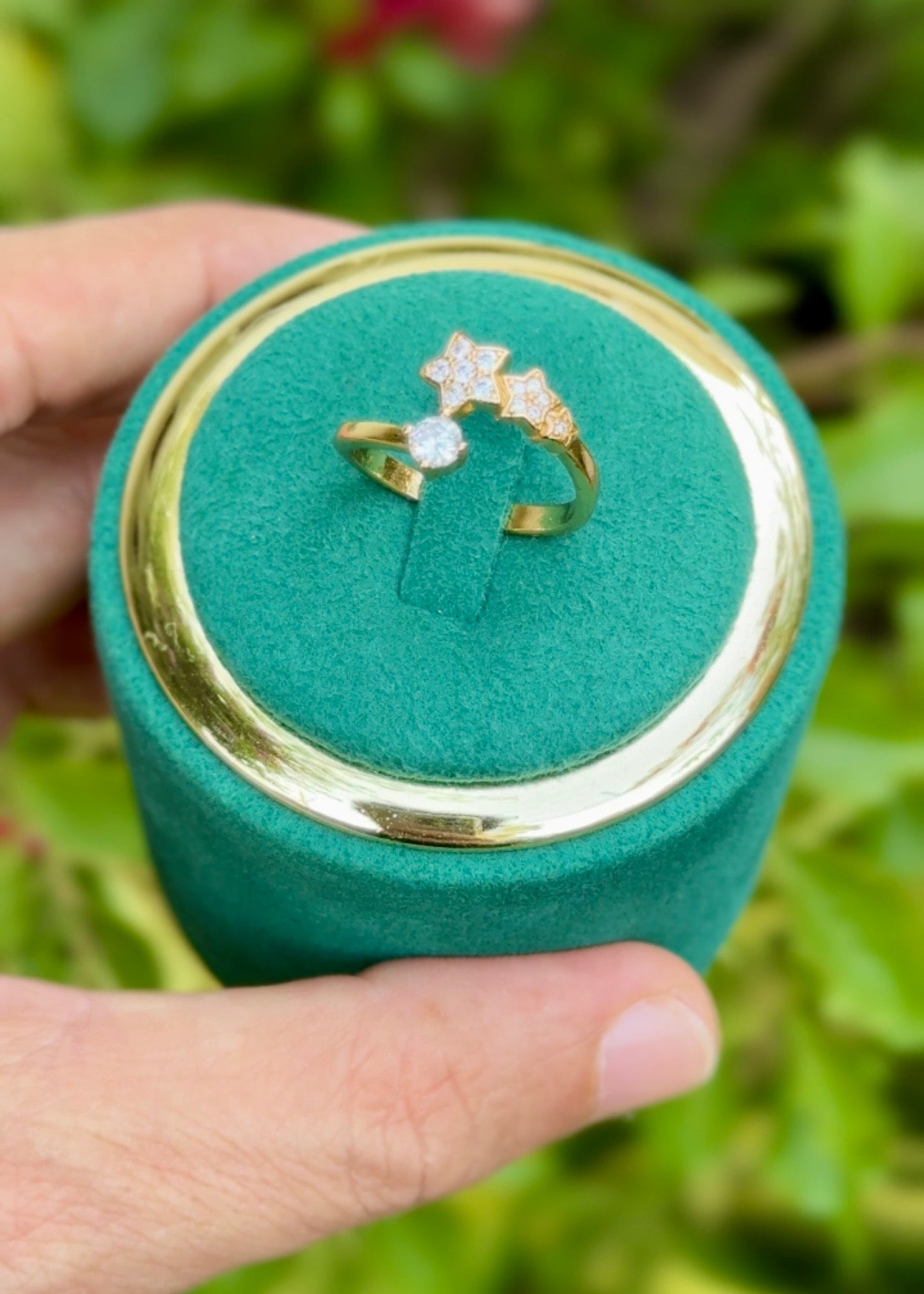 Twin Star Sparkle Rings (Adjustable)