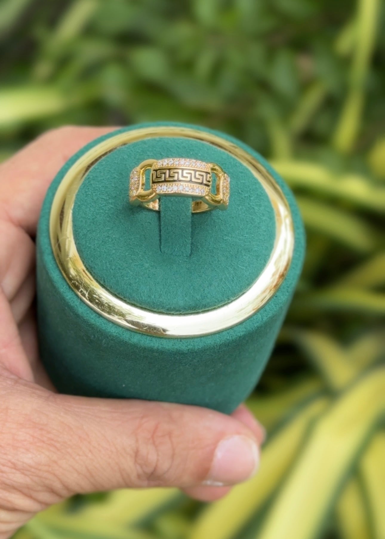 Golden Regal Greek Rings (Adjustable)