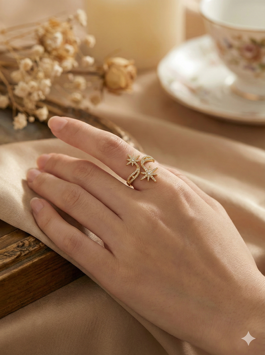 Serene Star Open Rings 
(Adjustable)