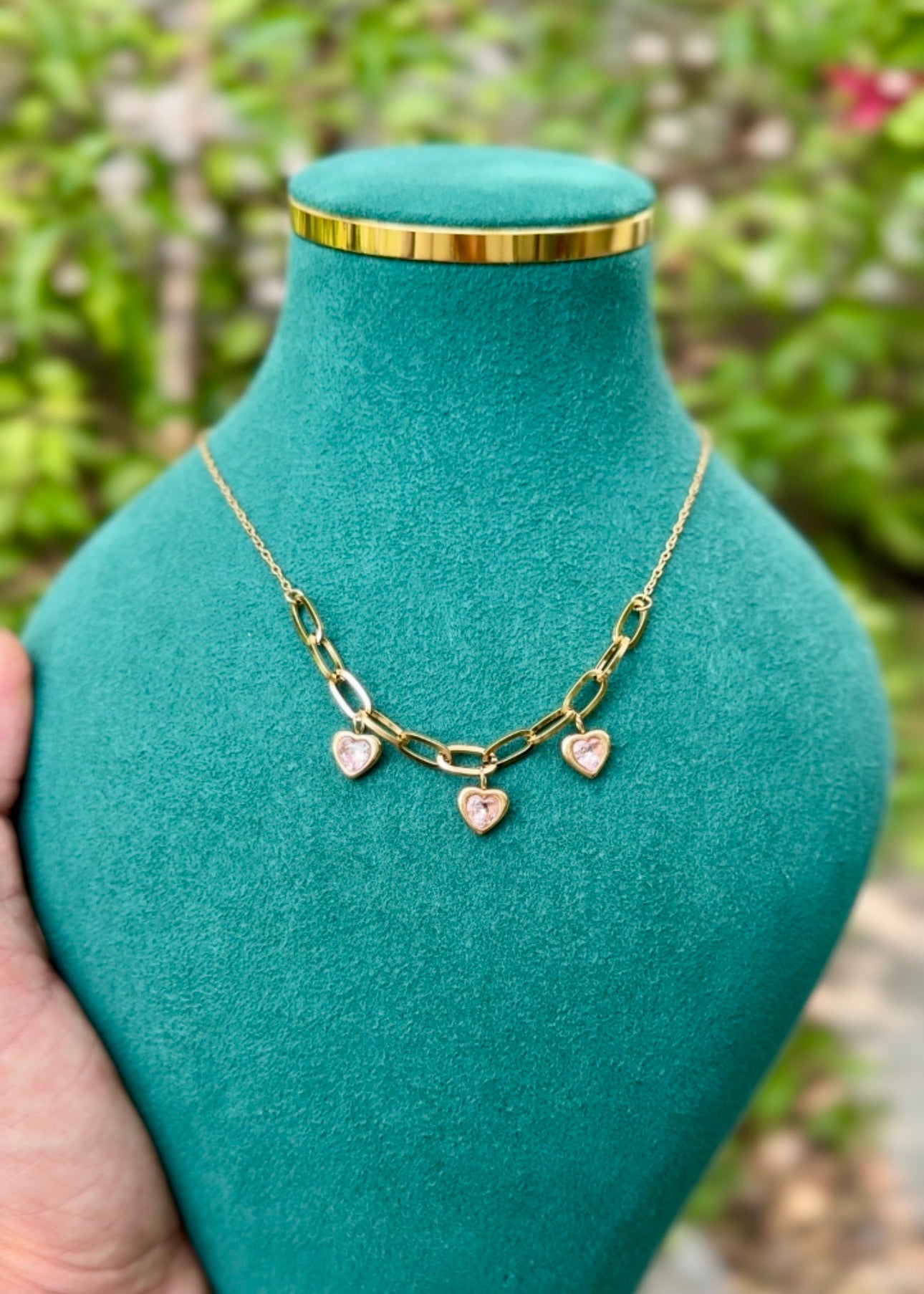 Blush Heart Charm Necklace 💖✨