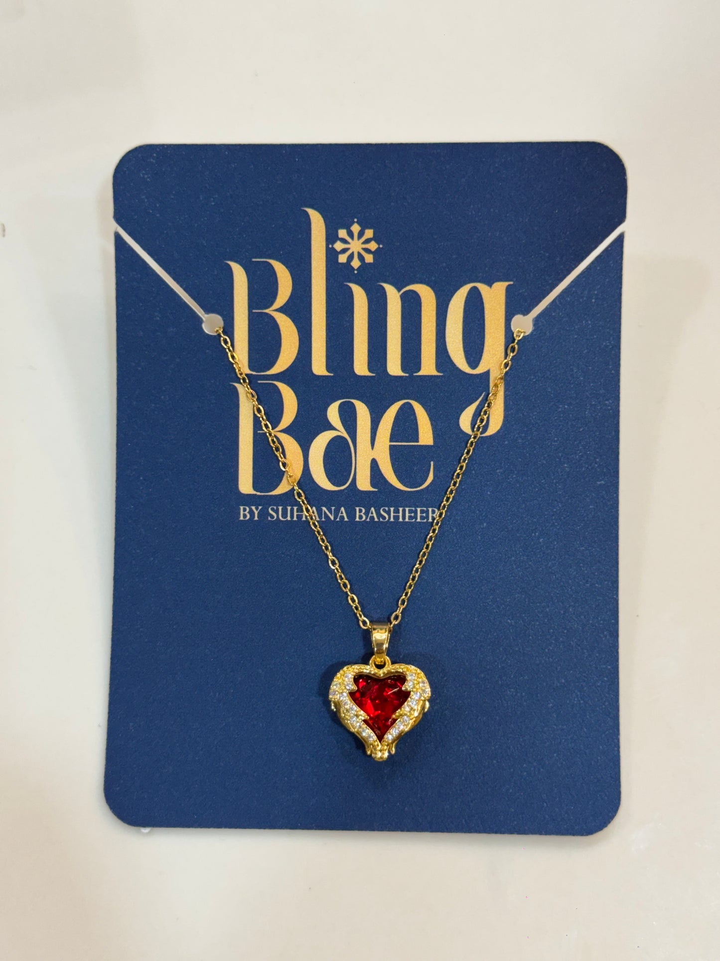 Crimson Allure Chain With Pendant