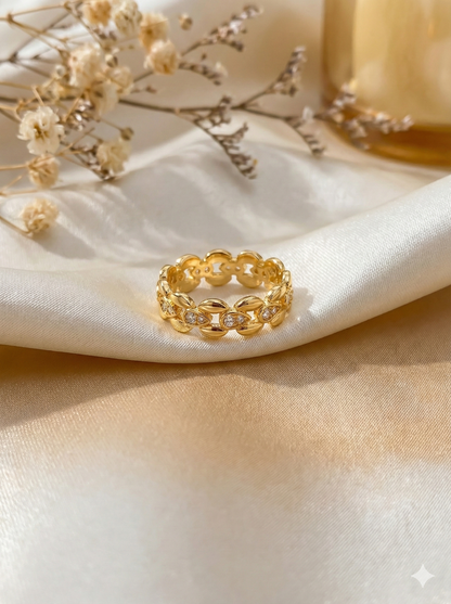 Golden Blossom Rings