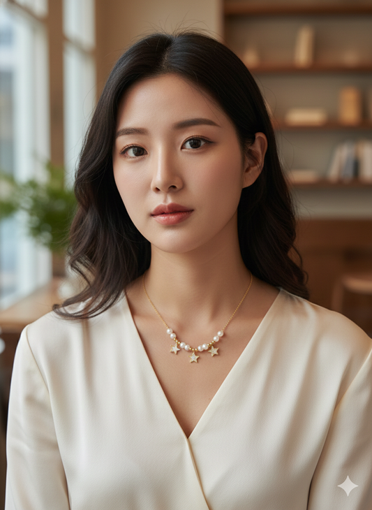 Starlit Pearl Necklace