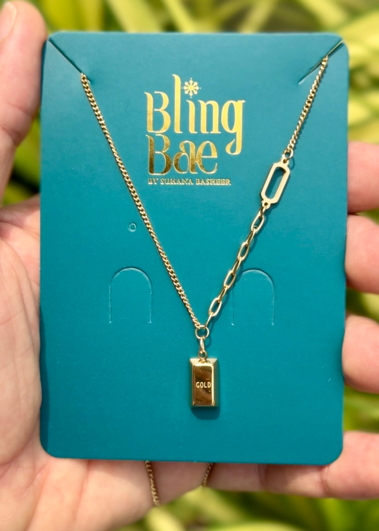 Golden Bar Link Necklace ✨