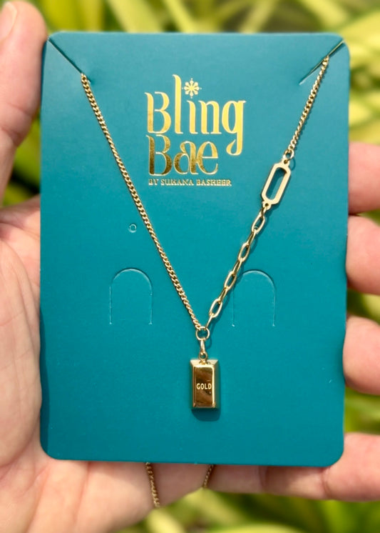 Golden Bar Link Necklace ✨