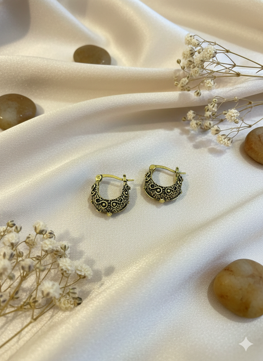 Tribal Aura Mini Hoops Earrings