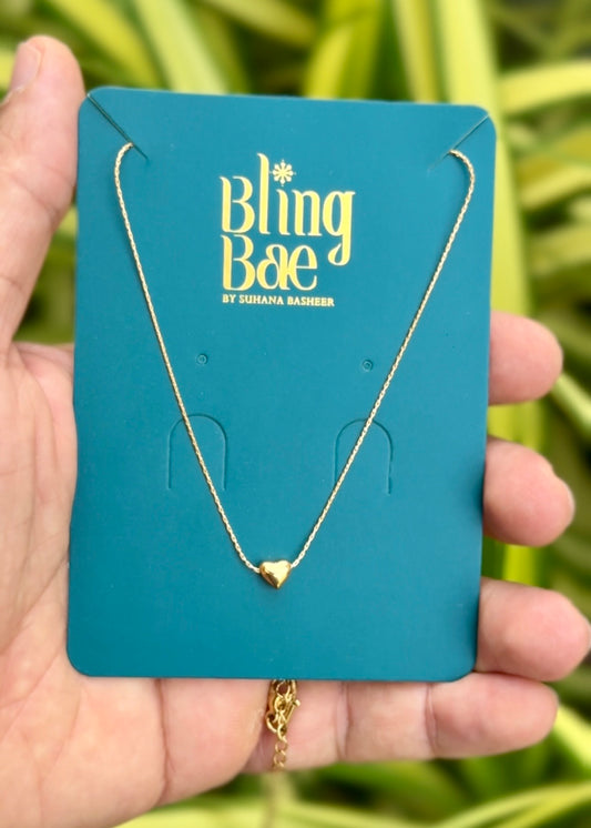 Tiny Heart Whisper Necklace 💛✨ (316L Grade)