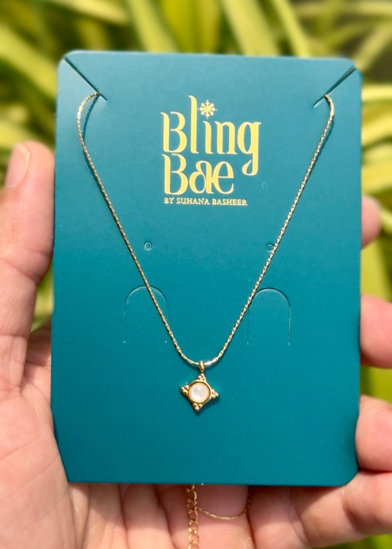 Celestial Pearl Charm Necklace ✨ (316L Grade)