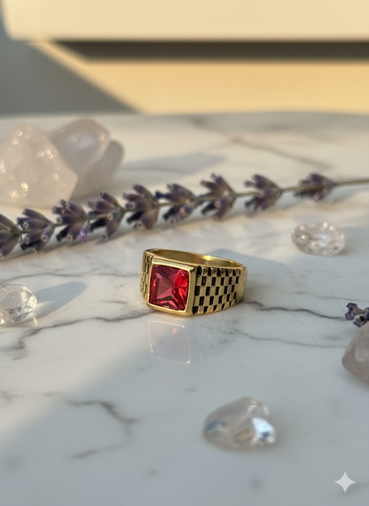 Ruby-Red Signet Rings