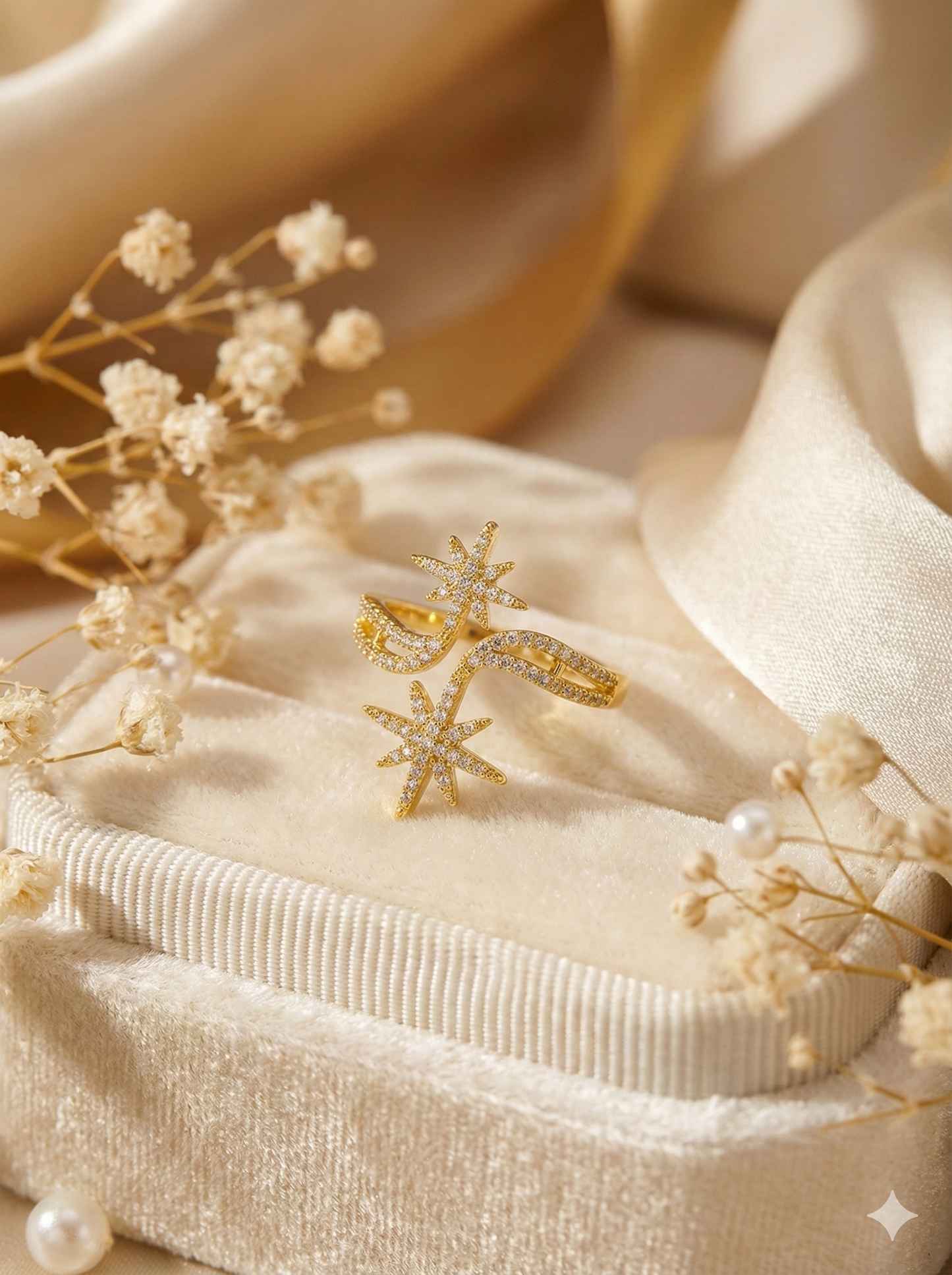 Serene Star Open Rings 
(Adjustable)