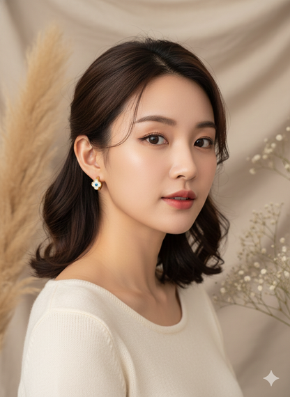 Evil Eye Floral Bloom Hoops