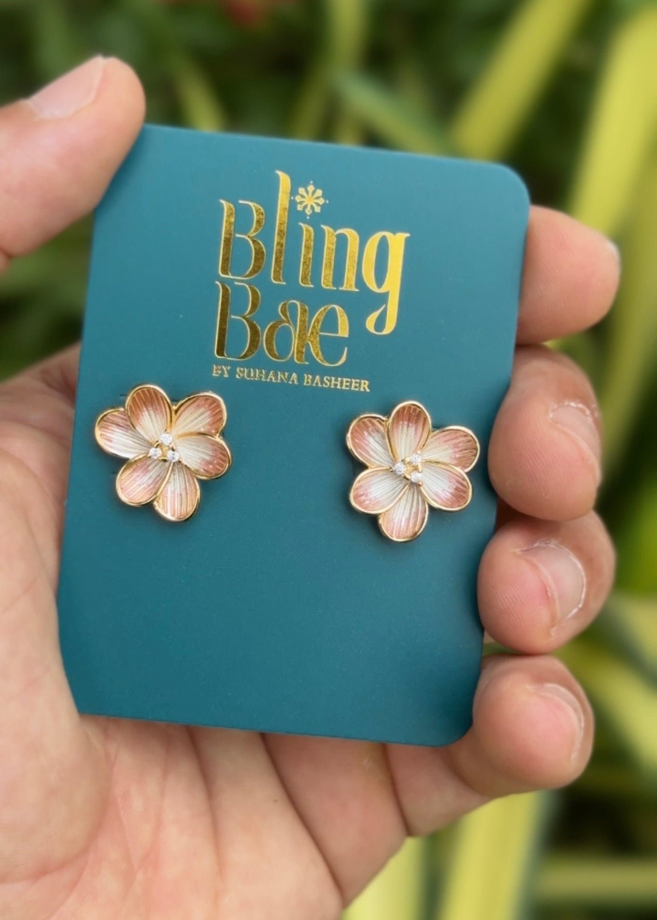 Peach Bloom Petal Studs